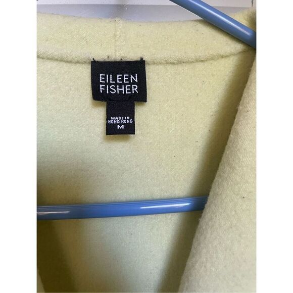 Eileen Fisher Wool Cashmere Blend Open Front Sweater Green Size M - Picture 6 of 11
